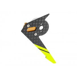 Aluminum Carbon Fiber Tail Motor Mount W/ Fin Set (GOLD) - ALIGN T15