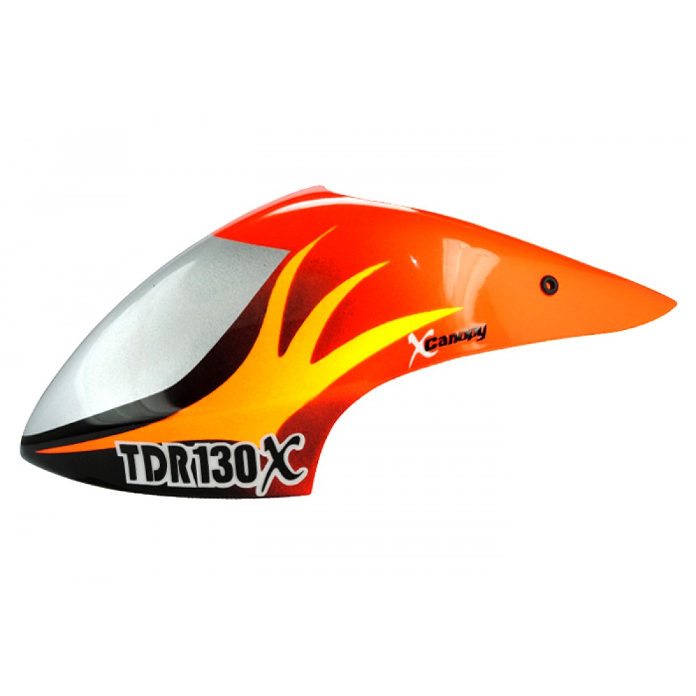 XCanopy Airbrush Fiberglass Gray Warrior TDR Canopy - BLADE 130X XCanopy Airbrush Fiberglass Gray Warrior TDR Canopy - BLADE 130X