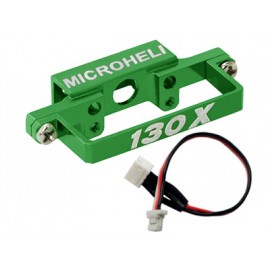 Aluminum DS35 Tail Servo Mount w/ Cable (GREEN) - BLADE 130X Aluminum DS35 Tail Servo Mount w/ Cable (GREEN) - BLADE 130X