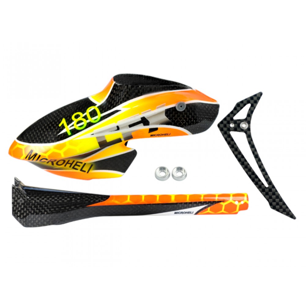Airbrush Carbon Fiber Black Devil Fuselage set - BLADE 180 CFX Airbrush Carbon Fiber Black Devil Fuselage set - BLADE 180 CFX