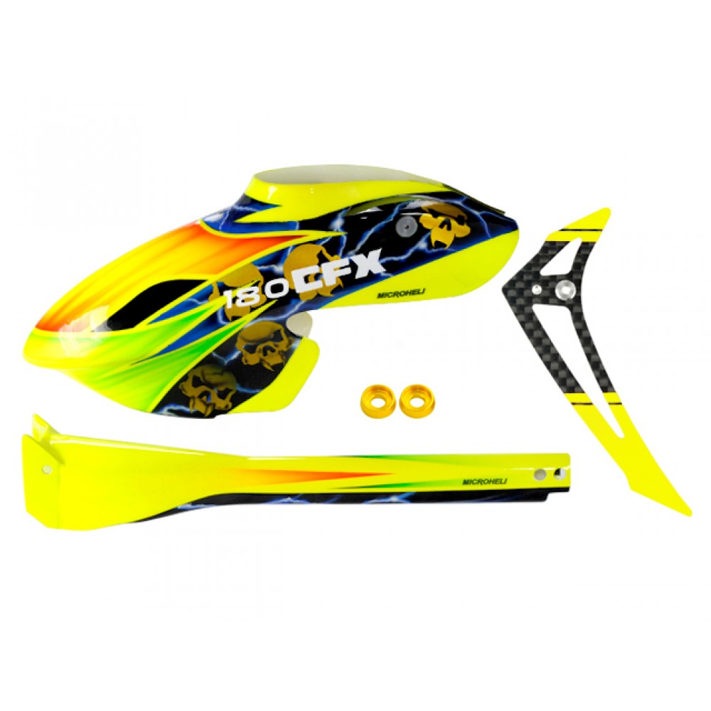 Airbrush Fiberglass Lightning Skull Fuselage set - BLADE 180 CFX Airbrush Fiberglass Lightning Skull Fuselage set - BLADE 180 CFX