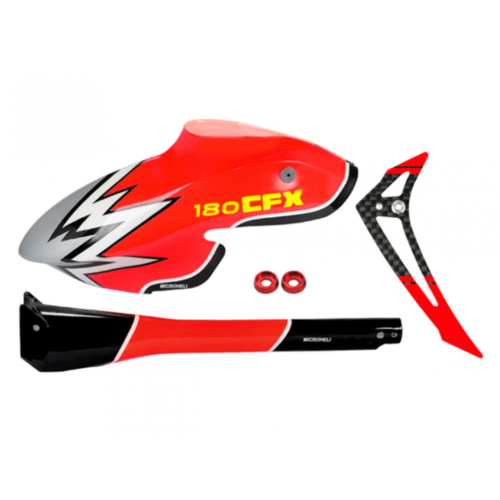 Airbrush Fiberglass Red Meteorite Fuselage set - BLADE 180 CFX Airbrush Fiberglass Red Meteorite Fuselage set - BLADE 180 CFX