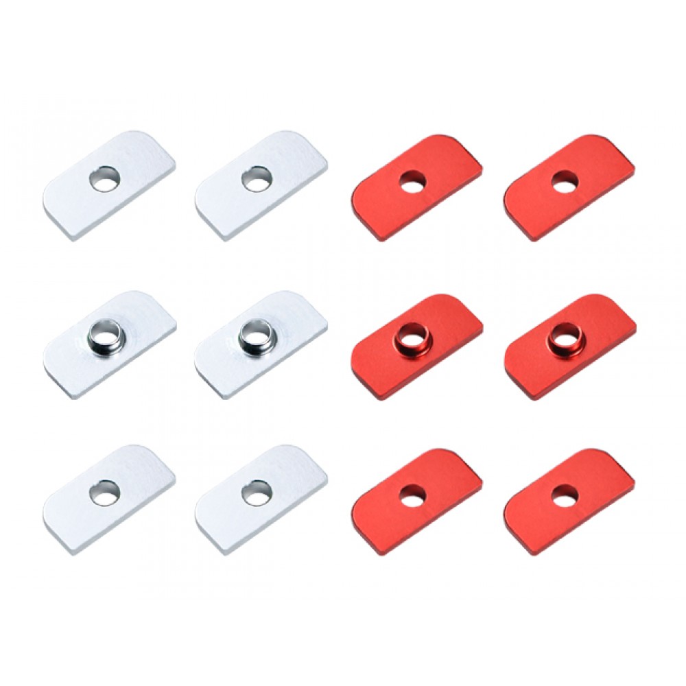 Aluminum Servo Tab Support set (WHITE/RED) - BLADE 180 CFX Aluminum Servo Tab Support set (WHITE/RED) - BLADE 180 CFX