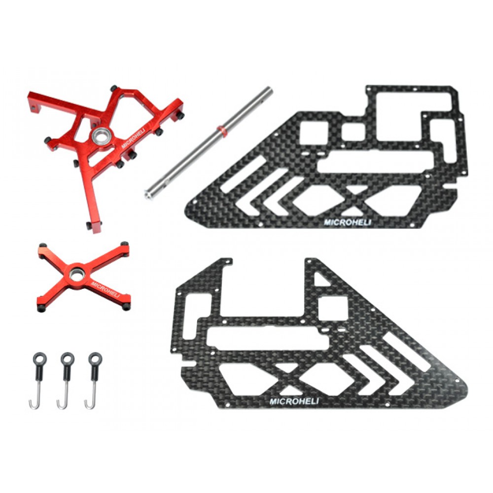 Short Head w/ Reorder Servos Set (RED) - BLADE 180 CFX Short Head w/ Reorder Servos Set (RED) - BLADE 180 CFX
