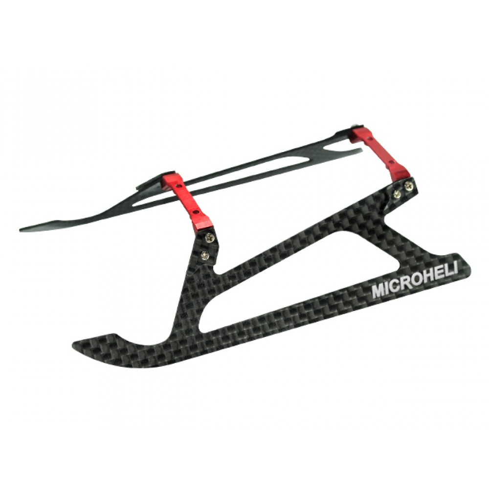 Aluminum/Carbon Fiber Landing Gear "D" Style (RED) - BLADE 180 CFX / 150 S / Smart