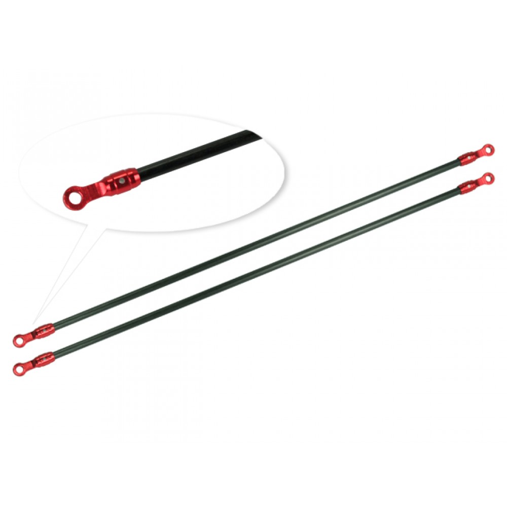 Aluminum/Carbon Tail Boom Support set (RED) - BLADE 180 CFX