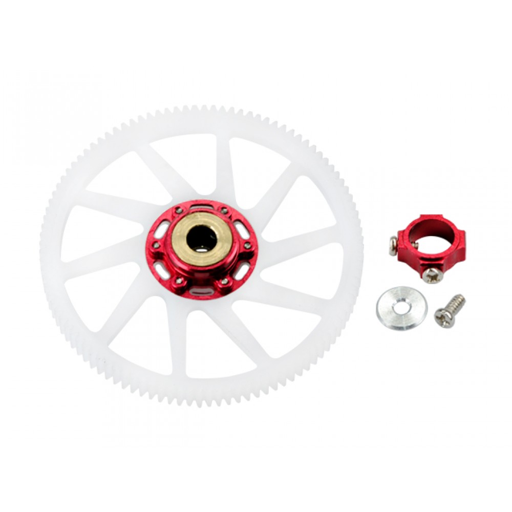 CNC Delrin Main Gear w/ Auto-Rotation Hub set (RED) (for MH-18FX067X series)