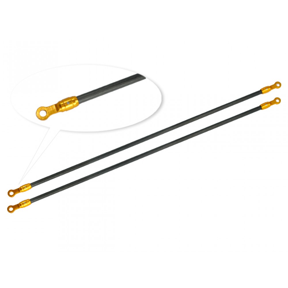 Aluminum/Carbon Tail Boom Support set (GOLD) - BLADE 180 CFX