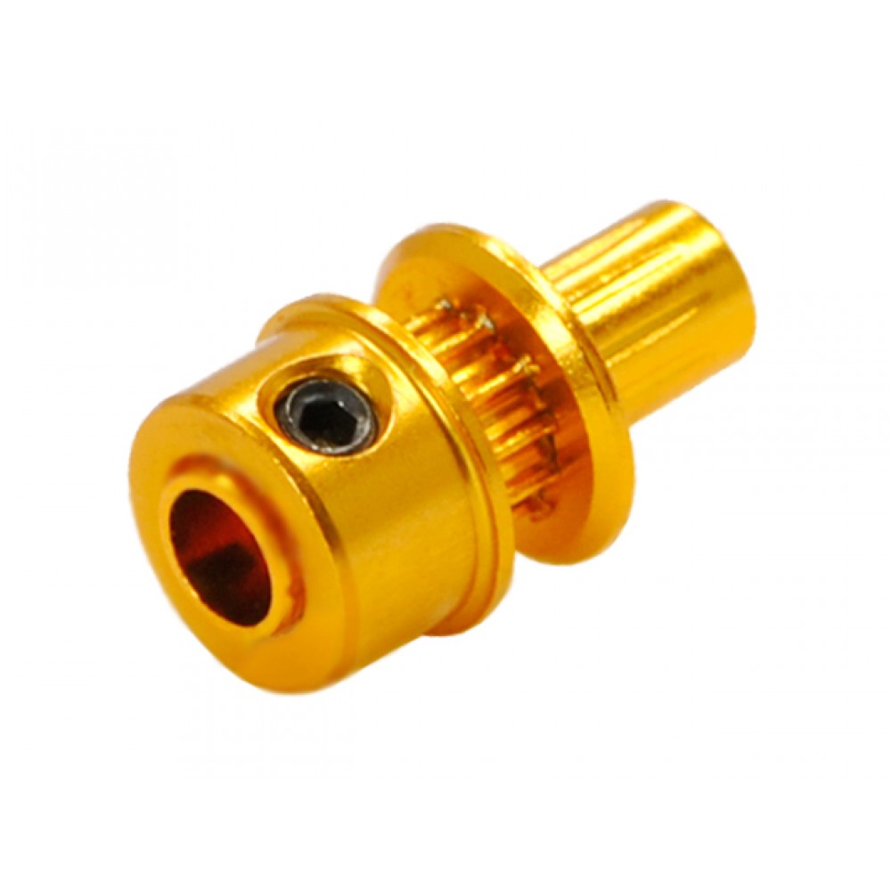 Aluminum Tail Drive Pulley (GOLD) (for MH Pulley/Timing Belt Conversion series) Aluminum Tail Drive Pulley (GOLD) (for MH Pulley/Timing Belt Conversion series)