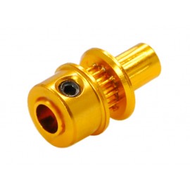 Aluminum Tail Drive Pulley (GOLD) (for MH Pulley/Timing Belt Conversion series)