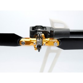 7075 Triple Bearing Weighted Tail Blade Grip set (GOLD) - BLADE 180 CFX 7075 Triple Bearing Weighted Tail Blade Grip set (GOLD) - BLADE 180 CFX
