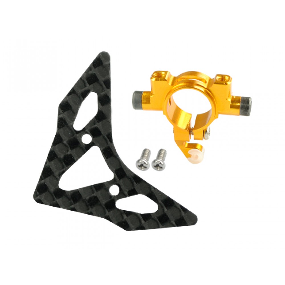 Aluminum Tail Boom Support Mount w/ Fin (GOLD) - BLADE 180 CFX Aluminum Tail Boom Support Mount w/ Fin (GOLD) - BLADE 180 CFX