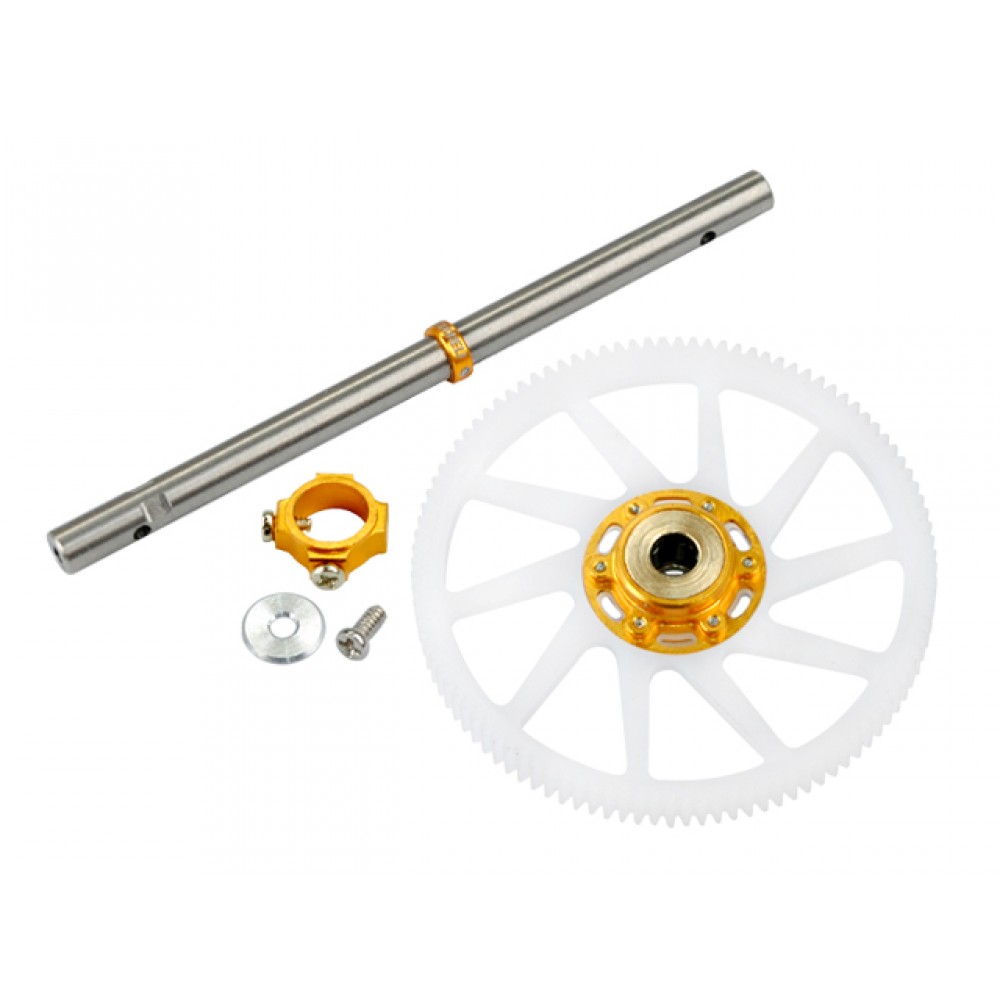 Titanium Main Shaft/CNC Delrin Main Gear/Auto-Rotation Hub set (GOLD) - BLADE 180 CFX / 150 S / Smart Titanium Main Shaft/CNC Delrin Main Gear/Auto-Rotation Hub set (GOLD) - BLADE 180 CFX / 150 S / Smart