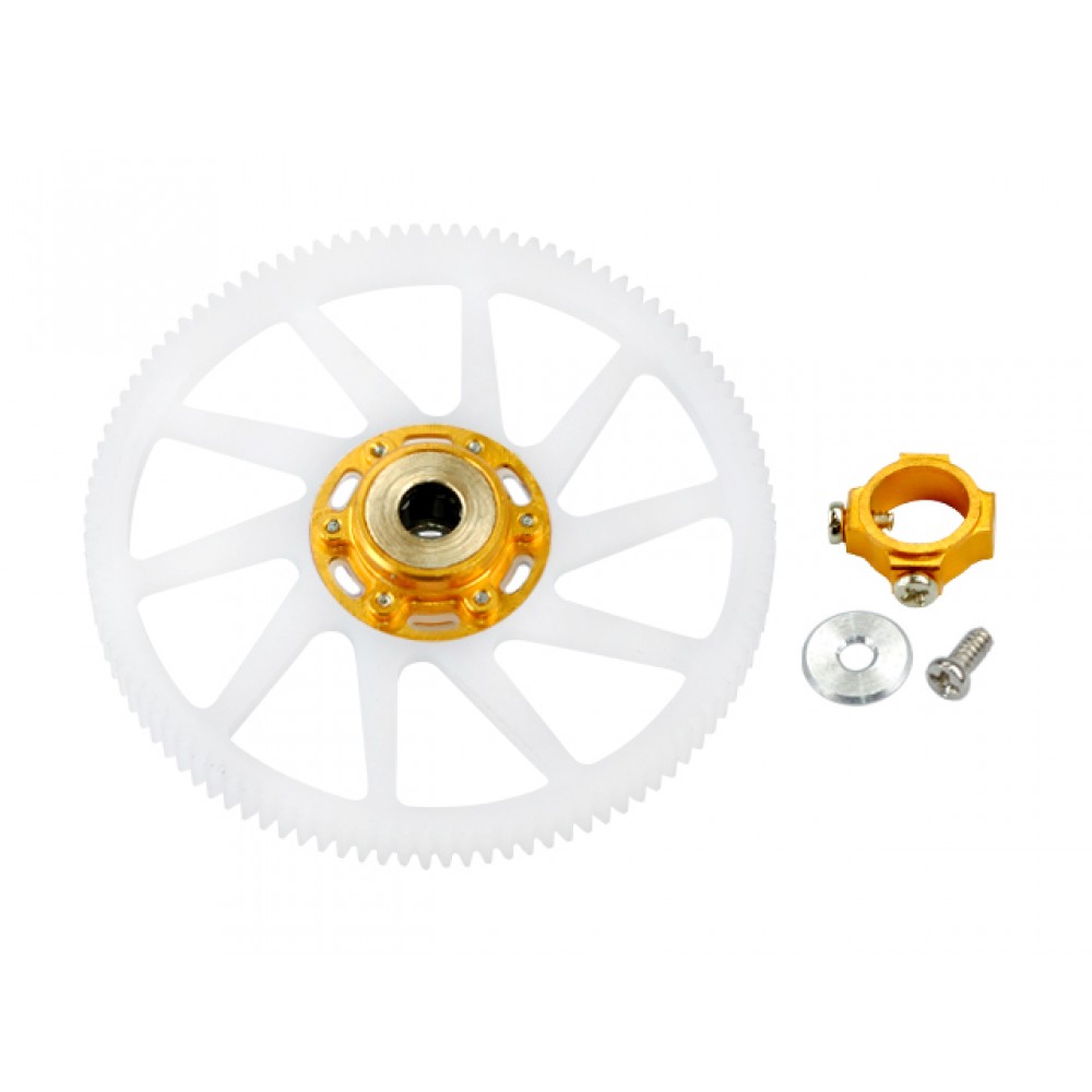 CNC Delrin Main Gear w/ Auto-Rotation Hub set (GOLD) (for MH-18FX067X series) CNC Delrin Main Gear w/ Auto-Rotation Hub set (GOLD) (for MH-18FX067X series)
