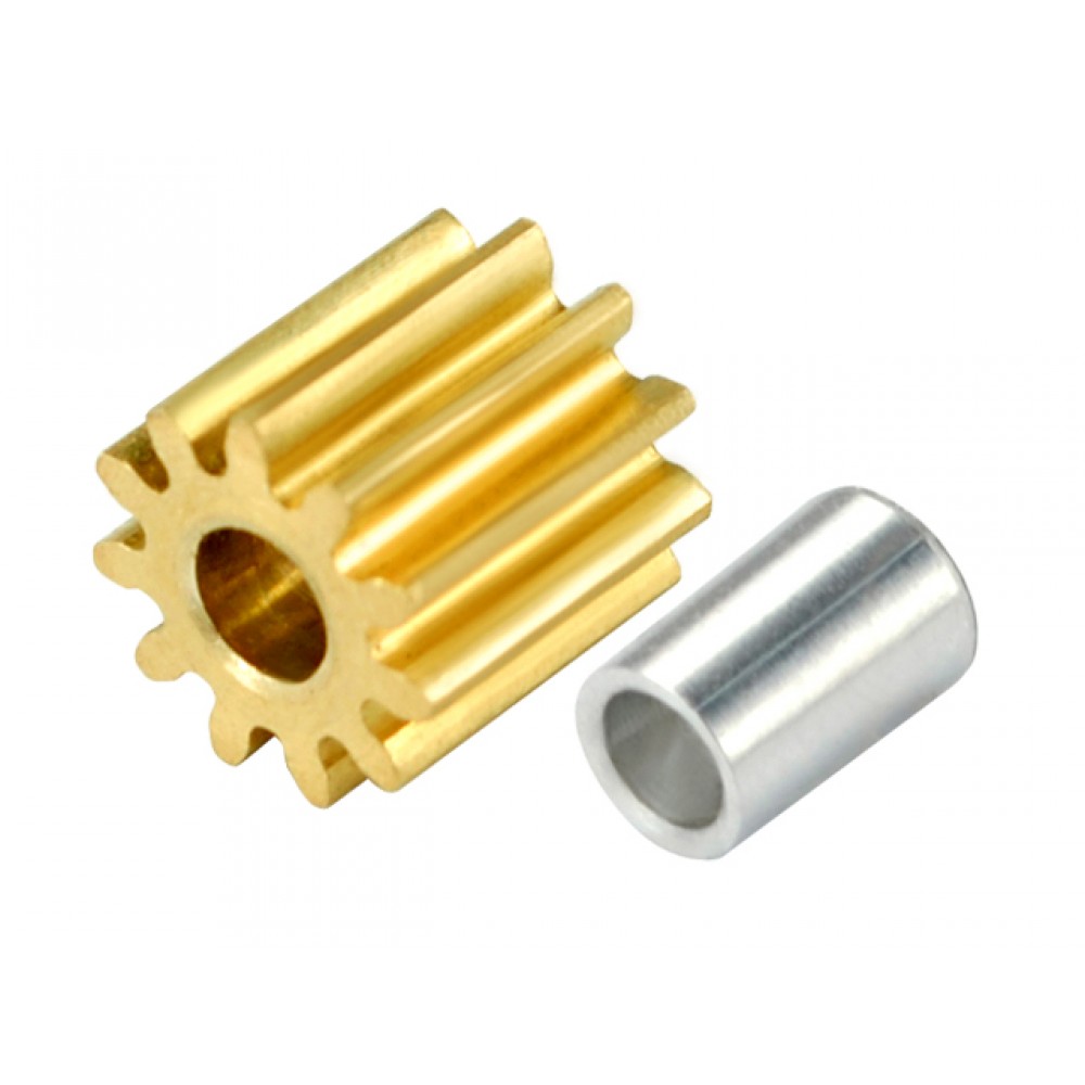 CNC Brass Pinion 11T 0.4M 1.98mm Bore w/ Spacer - BLADE 180 CFX / 130S / 150S / Smart