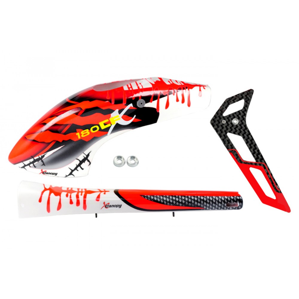 XCanopy Airbrush Fiberglass True Blood Fuselage set - BLADE 180 CFX XCanopy Airbrush Fiberglass True Blood Fuselage set - BLADE 180 CFX