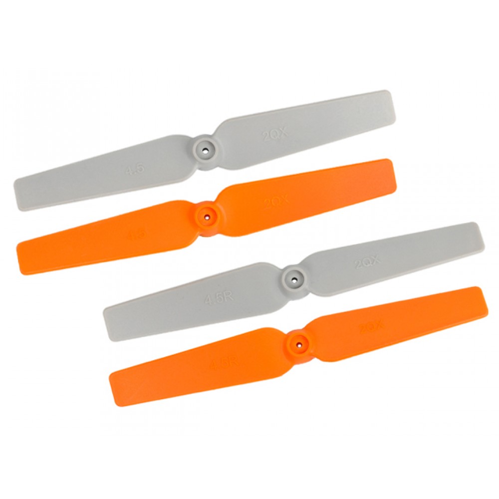 Plastic 3D Propeller 4530 CW/CCW set (ORANGE-GRAY) - BLADE 200 QX