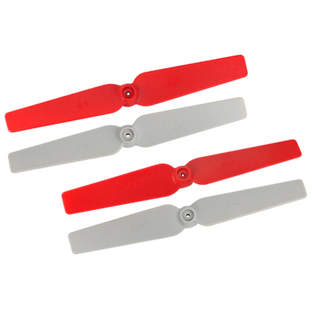 Plastic 3D Propeller 4530 CW/CCW set (RED-GRAY) - BLADE 200 QX