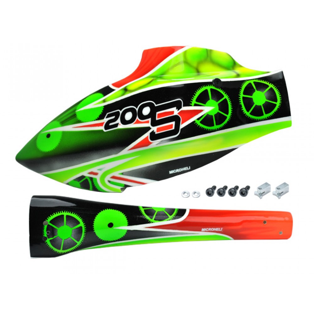 Airbrush Fiberglass Green Gears Fuselage set - BLADE 200 S Airbrush Fiberglass Green Gears Fuselage set - BLADE 200 S
