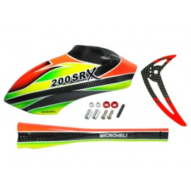 Airbrush Carbon Fiber Red Devil Fuselage set - BLADE 200 SRX