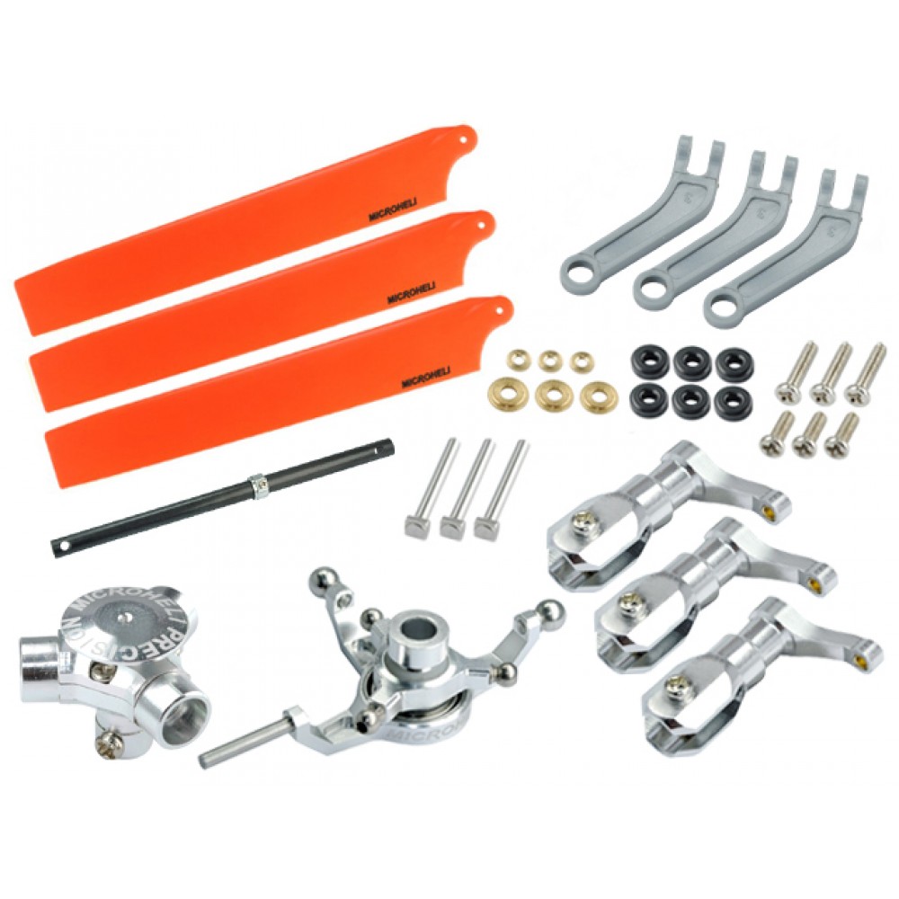 CNC AL/Plastic Triple Orange Blade Conversion set - BLADE 200 SRX/ 200 S CNC AL/Plastic Triple Orange Blade Conversion set - BLADE 200 SRX/ 200 S