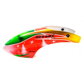 Airbrush Fiberglass Merry Christmas Canopy - BLADE 200 SRX