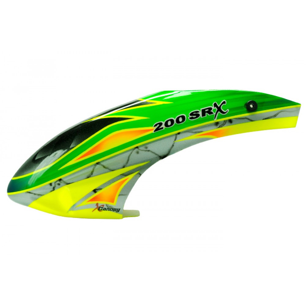 XCanopy Airbrush Fiberglass Green Arrow Canopy - BLADE 200 SRX XCanopy Airbrush Fiberglass Green Arrow Canopy - BLADE 200 SRX