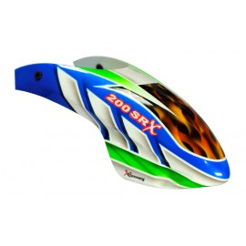 XCanopy Airbrush Fiberglass Blue Ocean Canopy - BLADE 200 SRX