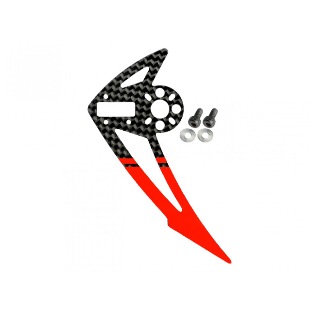 Carbon Fiber Vertical Fin "F" w/ Motor Mount (RED) (for MH Tail Mount series) Carbon Fiber Vertical Fin "F" w/ Motor Mount (RED) (for MH Tail Mount series)