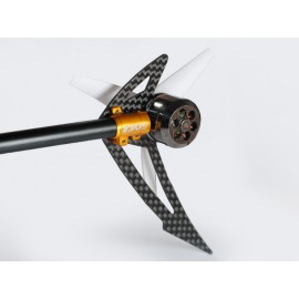 AL/Carbon Fiber Light Weight Tail Motor Mount w/ Fin "F" set (GOLD) - BLADE 200S / 250 CFX / 230S / V2 / Smart AL/Carbon Fiber Light Weight Tail Motor Mount w/ Fin "F" set (GOLD) - BLADE 200S / 250 CFX / 230S / V2 / Smart