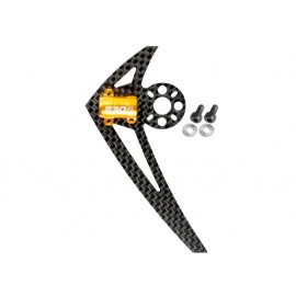 AL/Carbon Fiber Light Weight Tail Motor Mount w/ Fin "G" set (GOLD) - BLADE 200S / 250 CFX / 230S / V2 / Smart