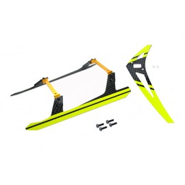 Aluminum/Carbon Fiber Landing Gear w/ Fin (YELLOW) - BLADE 250 CFX