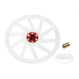 CNC Delrin Main Gear w/ Aluminum Hub set (RED) - BLADE 250 CFX CNC Delrin Main Gear w/ Aluminum Hub set (RED) - BLADE 250 CFX
