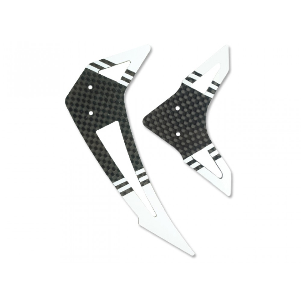 Carbon Fiber Horizontal/Vertical Fin set (WHITE) - BLADE 300 CFX