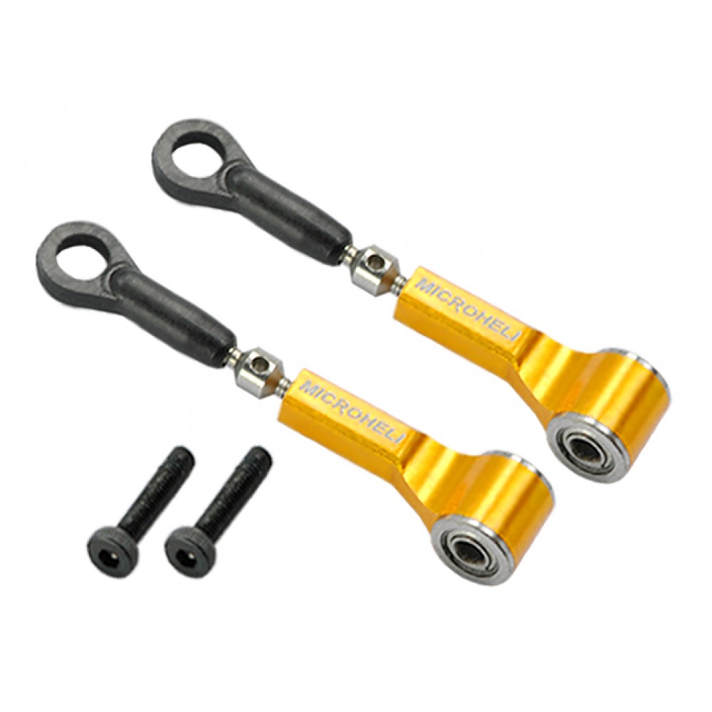 Main Blade Grip Control Arm Set (GOLD) (for MH DFC Head BLADE 300 CFX) Main Blade Grip Control Arm Set (GOLD) (for MH DFC Head BLADE 300 CFX)