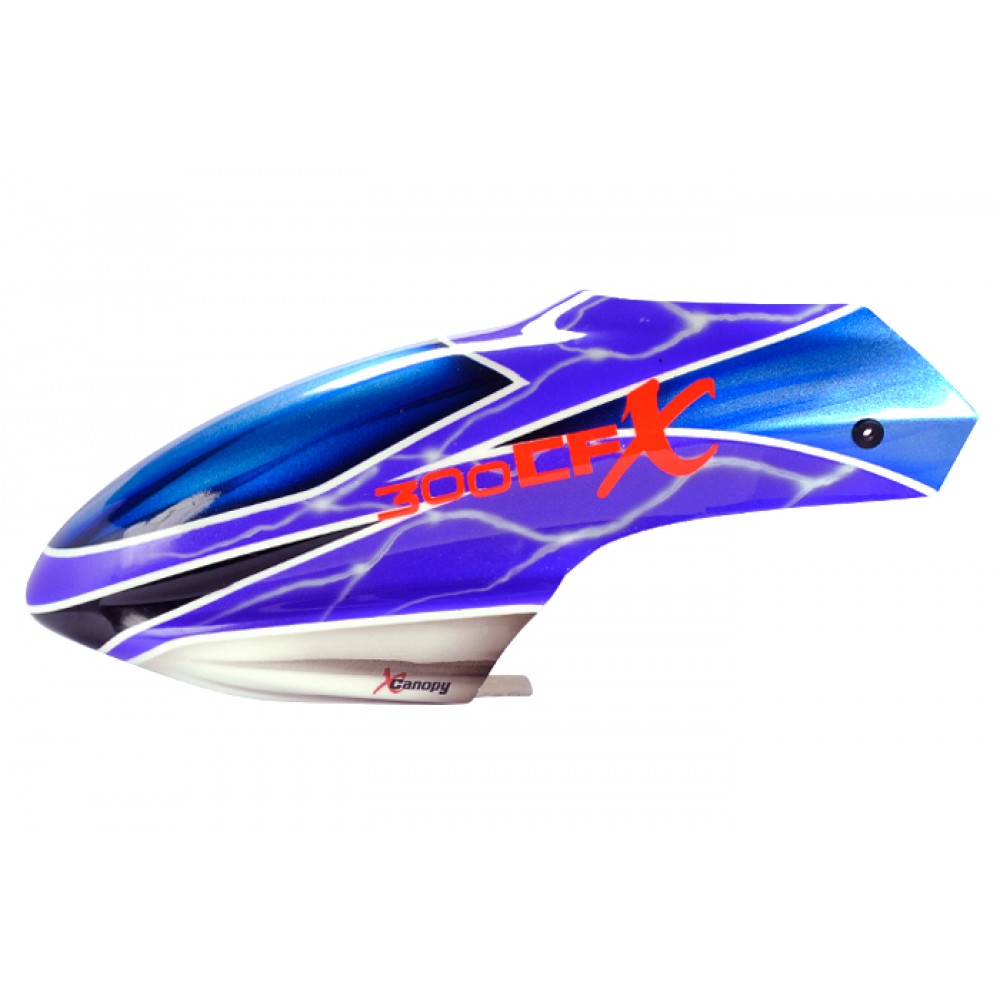 XCanopy Airbrush Fiberglass Purple Haze Canopy - BLADE 300CFX