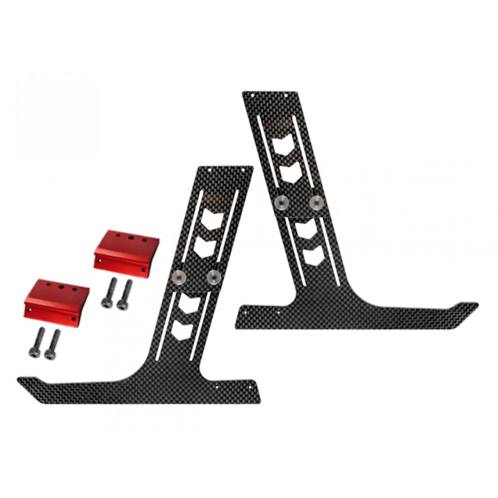 Long AL/Carbon Fiber Landing Gear (RED) (for MH Frame BLADE 350 QX series)