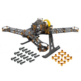CNC Aluminum/Carbon Fiber Quadcopter Frame Kit (GOLD) - BLADE 350 QX