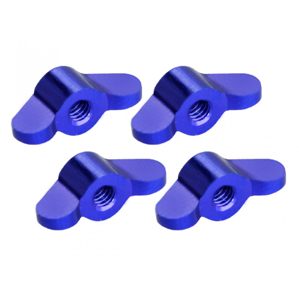 AL Main Frame Wing Nuts (BLUE/PURPLE) (for MH Frame BLADE 350 QX series)