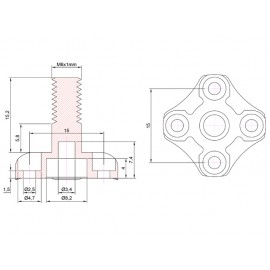 Precision CNC AL Prop Adapter set (BLUE/PURPLE) - BLADE 350 QX