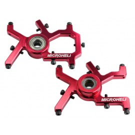 Aluminum Main Shaft Bearing Block w/ Thrust Bearing (RED) - BLADE 360 CFX