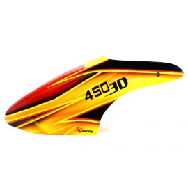 XCanopy Airbrush Fiberglass Lava River Canopy - BLADE 450X/3D