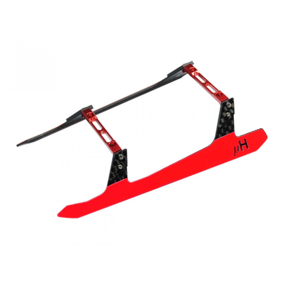 Low Profile Carbon Fiber Landing Gear "U" Style (RED)- BLADE 130 S