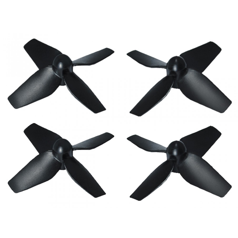 Plastic 4-Blade Propeller 38.5mm/1.0mm Shaft CW/CCW Set (BLACK)