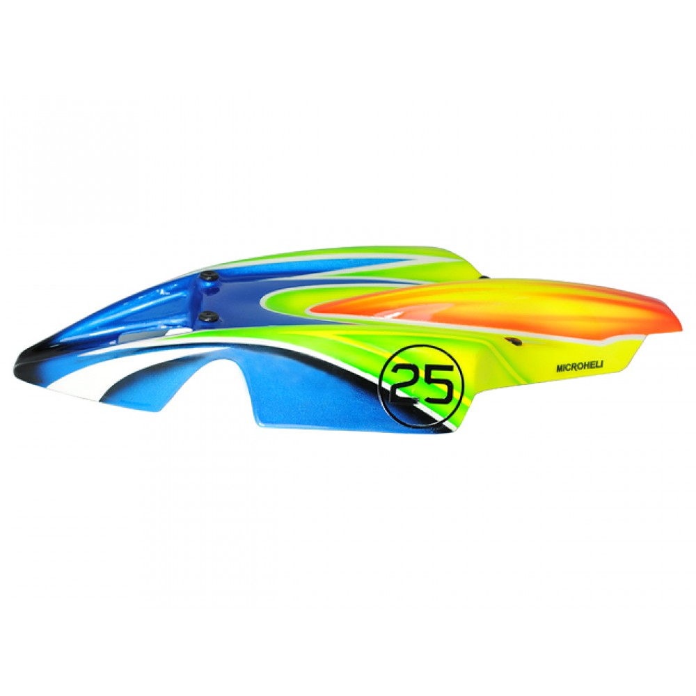 Airbrush Fiberglass Blue Racing Canopy - BLADE MACH 25