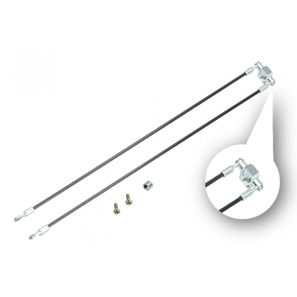 Carbon Tail Support w/ Aluminum 2mm/3mm Boom Mount (For MH Landing Gear series) Carbon Tail Support w/ Aluminum 2mm/3mm Boom Mount (For MH Landing Gear series)