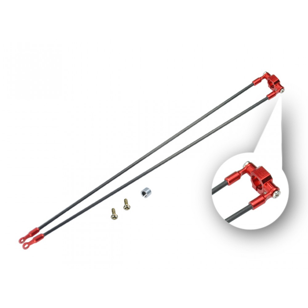 Carbon Tail Support w/ Aluminum 2mm/3mm Boom Mount (R) (For MH Landing Gear series)