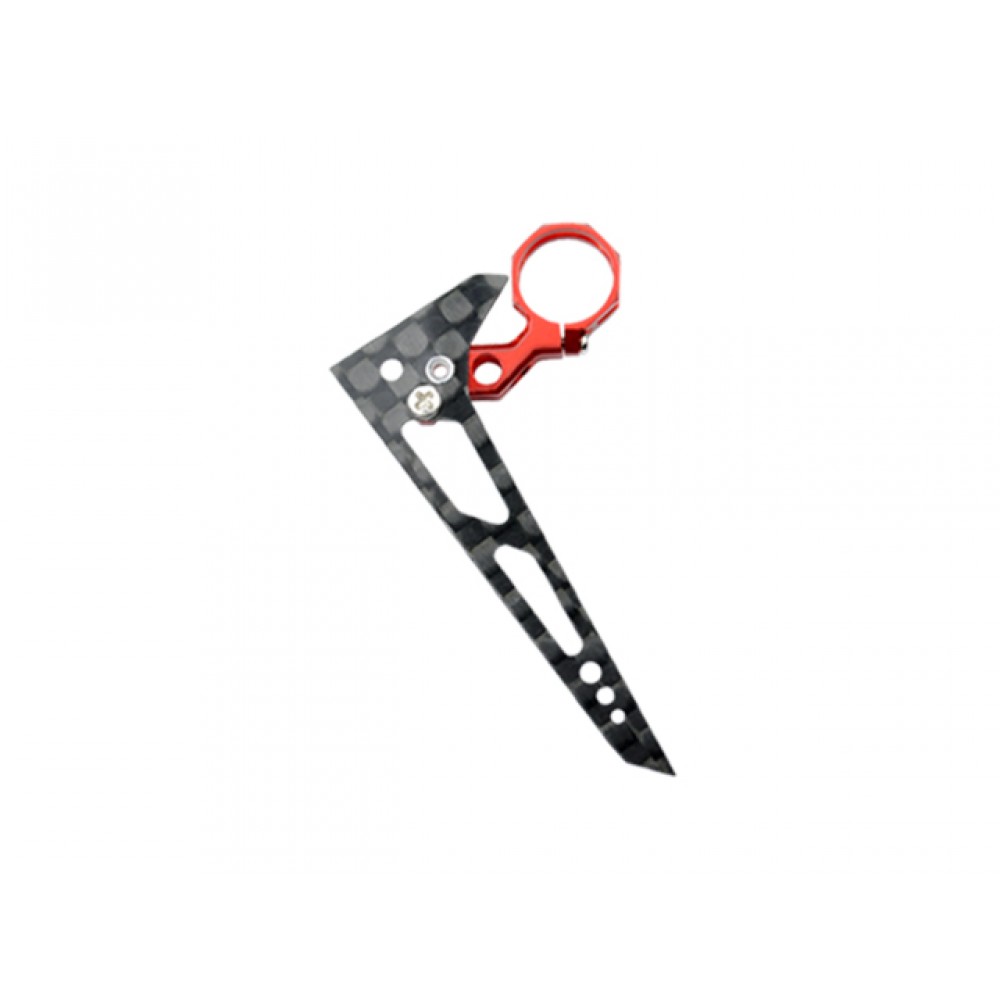 X Tail Motor Mount w/ Vertical Fin set (RED) - BLADE MCPS