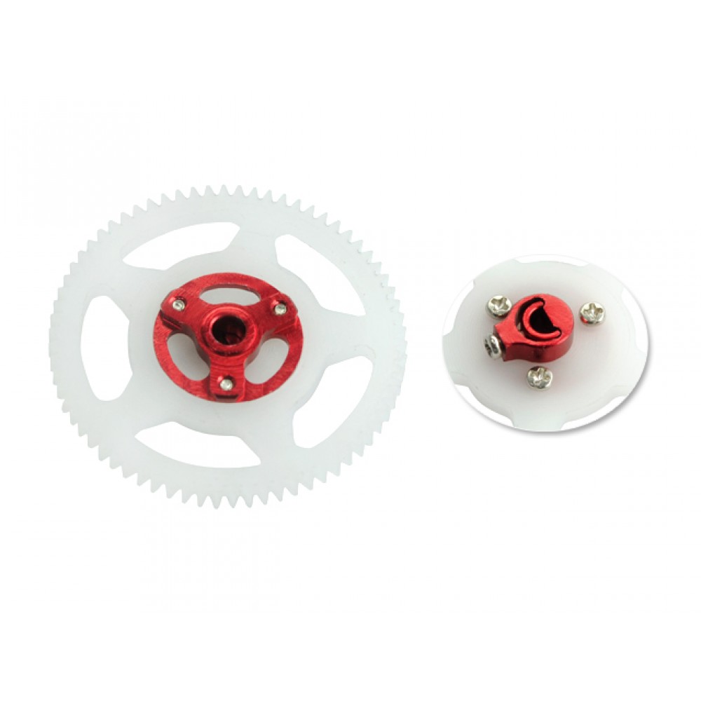 CNC Delrin Main Gear w/ Hub set (RED) - BLADE NANO CPX / CPS / S2 / S3 CNC Delrin Main Gear w/ Hub set (RED) - BLADE NANO CPX / CPS / S2 / S3