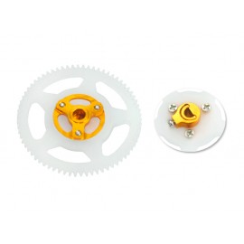 CNC Delrin Main Gear w/ Hub set (GOLD) - BLADE NANO CPX / CPS / S2 / S3